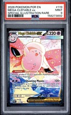 2026 POKEMON PERFECT ORDER SPECIAL ILLUSTRATION RARE #119 MEGA CLEFABLE EX PSA 9 picture