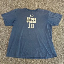 Reebok Vintage Indianapolis Colts Manning #18 NFL Football T-Shirt Men's 2XL picture