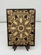 Eleanor Scholz Original Wood Burning 9x12 Hand Burned & Signed 2014 Has Damage picture