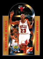 1-1996 UD AUTHENTICATED MICHAEL JORDAN BULLS 4TH CHAMPIONSHIP SP QTY picture