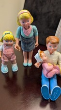 Vintage 1993-94 FISHER PRICE LOVING FAMILY 4 Figure Lot Mom Dad Sister Baby Nice picture
