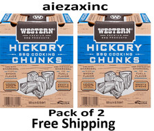 Western 500 CU IN Hickory Chunk Box CS Smoking Wood Chunks Pack of 2 picture