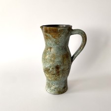 Crackled Glazed Ceramic Pitcher By Henry Simon - Vintage, 1960s picture
