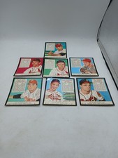 Lot Of 7 1952 Red Man All Star Baseball Cards Unclipped picture