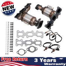 Catalytic Converter Set w/Upstream+Downstream Sensor For 2013-2019 Ford Explorer picture