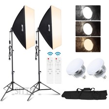 2pcs 85W Softbox Lighting Kit LED Video Photography Light Stand Studio Photo picture