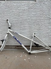 Vintage GT Talera White Crackle Mountain Bike Frame Fork Triple Triangle CrMo picture