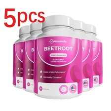 5Packs of Rosabella Organic Beetroot Capsules (1300mg) for Blood Flow & Heart He picture