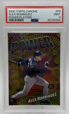 2000 Topps Chrome Alex Rodriguez #P8 Power Players Mariners PSA 9 picture