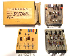 Vintage Computer:  Three UNIVAC Circuit Boards Cards 1963, 1966, (490 family) picture