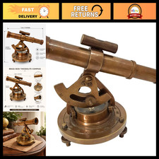 Antique Brass Nautical Telescope Compass - Theodolite Surveying Decor for Home/O picture