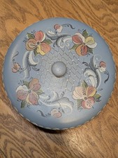 Vintage 1986 Pat Virch Signed Rosemaling Norwegian Tina Box Bentwood Folk Art picture