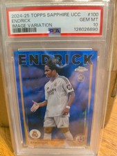 2024-25 Topps Chrome UCC Sapphire Edition - Image Variation Endrick #100 (RC) picture