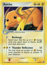 2004 Pokemon: EX FireRed & LeafGreen Raichu (#12/112, Holo Rare, Heavily Played) picture