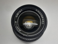 Mir-1B M42 mount 2/37 wide angle functional lens. Has a dent on the filter rim picture