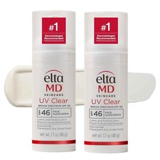 2 Pack UV Clear NON TINTED SPF 46 FACIAL SUNSCREEN 1.7 Oz EXP 03/27 USA SHIP picture