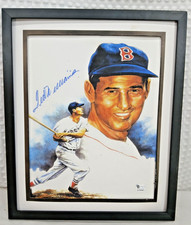 TED WILLIAMS SIGNED AUTO GV365667 GLOBAL COLORED PHOTO W/  picture