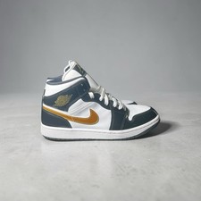 2019 Nike Air Jordan 1 Mid SE Patent Gold Black White Size 10 W/ OG Box picture