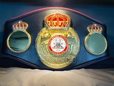 WBA World Boxing Association Championship Belt Leather Belt Custom Made Adult picture