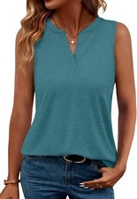Women's Casual V Neck Sleeveless Tank Tops - Summer Blouse Essentials picture
