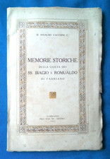 Historical Memoirs of the Church of SS. Biagio and Romualdo di Fabriano. 1925 Marche picture