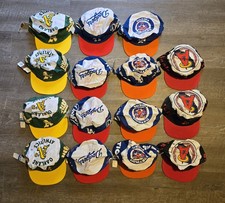 Vintage 1980s MLB Dodgers Angels A's and Tigers Painter's Cap Hat Lot Of 15 NOS picture