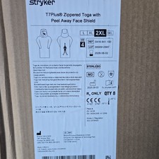 stryker T7 plus zippered togas with peel away face sheild 2XL-New Sealed-2028 picture