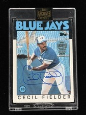 2021 Archives 1986 Topps Cecil Fielder MLB Signature Series AUTO Blue Jays 39/55 picture
