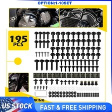 195pcs Motorcycle Complete Fairing Bolts Kit Bodywork Screws Nuts Set M5 M6 picture