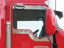 Kenworth W900 T800 T600 T300 Daylite Door Under Window Trim SS PAIR SET picture