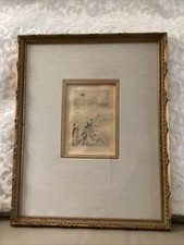 Pierre Auguste Renoir Etching SUR LA PLAGE A BERNEVAL 1892 Excellent picture