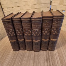 1880s 6 volume set Thackeray’s Works Cloth Hardcover picture