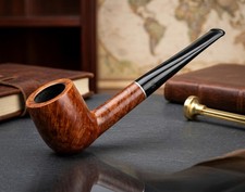 Vintage H.H.G. Imported Briar Pipe – Classic Billiard Estate Collectible picture
