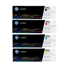 Genuine HP 202X Toner 4 Pack High Yield CMYK CF500X CF501X CF502X CF503X picture