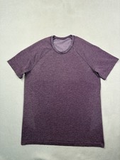 Lululemon Metal Vent Tech Shirt Men’s Large Purple Short Sleeve Performance Gym picture
