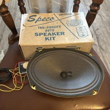 Vintage NOS Speco Stereo  6x9 Universal Rear Speaker Kit Chrome New picture