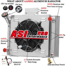 2 Row Radiator Shroud Fan For 1982-94 Ford Ranger Compact Truck GM V8 Conversion picture