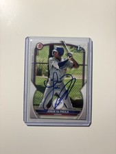 Josue De Paula 2023 Bowman 1st Paper #BP-111 Dodgers IP AUTO Signed Signature picture