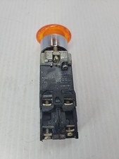 VTG Telemecanique 2B2BW035 Illuminated Mushroom Push-Pull Orange Button/Untested picture
