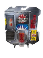 Bakugan ZUKANATOR Battle Gear Red SILVER Attribute 2010 Spin Master PIN picture