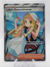 Lillie's Determination 169/132 Ultra Rare Mega Evolution Pokemon Holo Near Mint picture