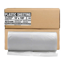 Plastic Sheeting - 10' X 100', 6 MIL Heavy Duty Gauge - Clear Vapor and Moisture picture