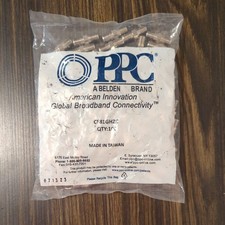 PPC CF81GHZC F81 Coaxial Splice Connectors Silver QTY 100 pack New picture