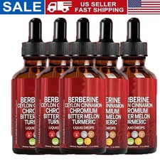 5/3PACK Clean Nutra Berberine with Ceylon Cinnamon Supplement Liquid Drops NEW** picture