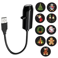 HD Christmas Scene Projector with 10 Festive Scenes, Plug and Play HD Christmas picture