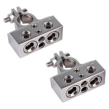 NEW SKAR AUDIO X2 1/0 TO 4 GAUGE TO X2 8 TO 10 GAUGE (+/-) BATTERY TERMINALS picture
