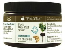 Gelatinized Black Maca Root Capsules - Certified Organic, Fresh Harvest GMO-Free picture