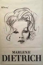 Original 1965 Marlene Dietrich Concert Poster by René Bouché picture