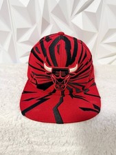 Mitchell And Ness NBA Chicago Bulls Hardwood Classics Snapback Hat Red Black picture