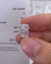 Loose Lab Grown CVD Diamond 4 CT Radiant D Color VVS1 Clarity Certified Diamond picture